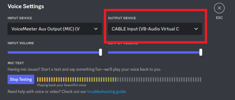 voice meeter cable