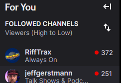 followed channels